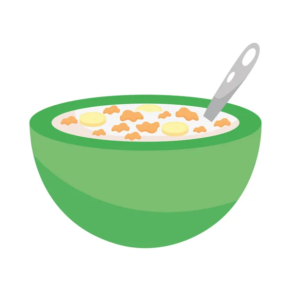 Icono de tazón de cereal — Vector de stock