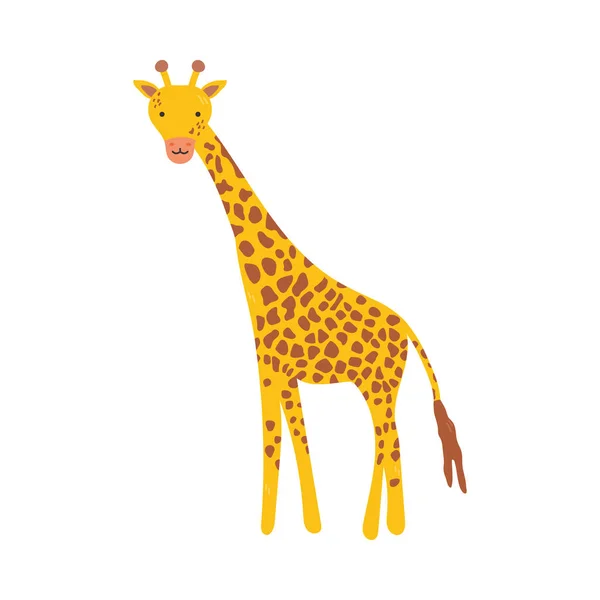 Roztomilý žirafa ikona — Stockový vektor