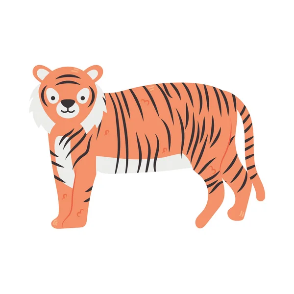 Tigres lindo icono — Vector de stock