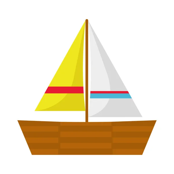 Segelbåt ikon bild — Stock vektor