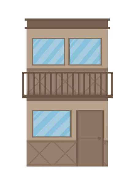 Maison à deux étages — Image vectorielle