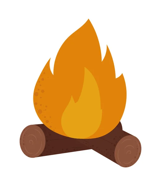Ikona drewnianego ogniska — Wektor stockowy