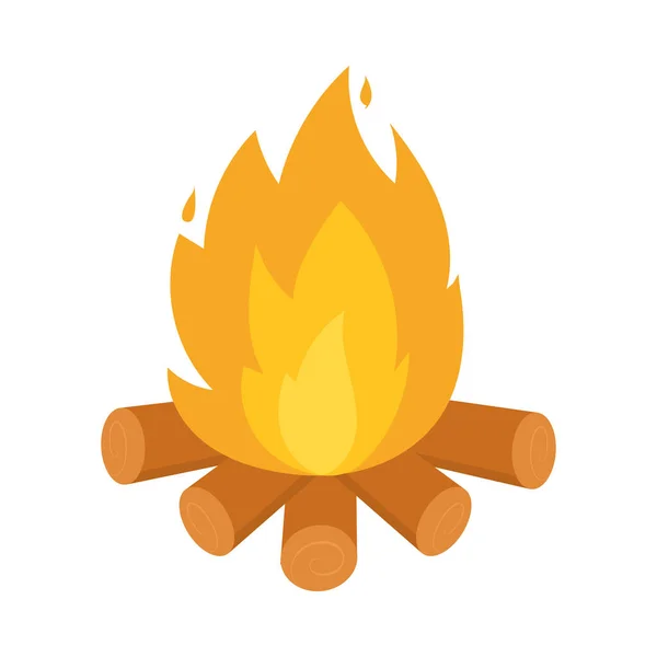 たき火のアイコン画像 — ストックベクタ