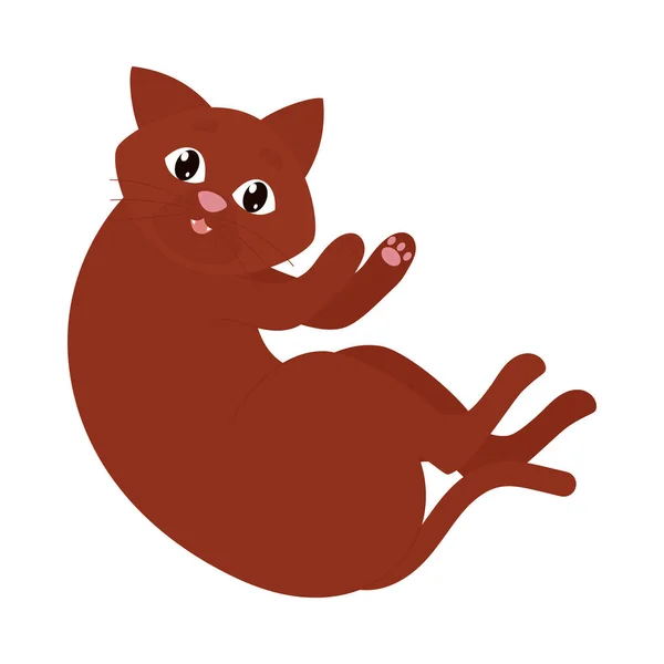 Mignon chat ludique — Image vectorielle