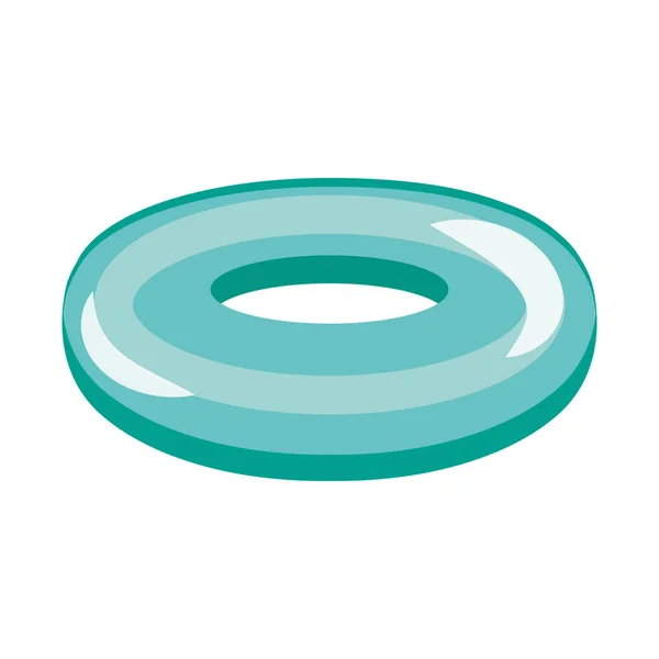 Blauw zwembad Ring Float — Stockvector