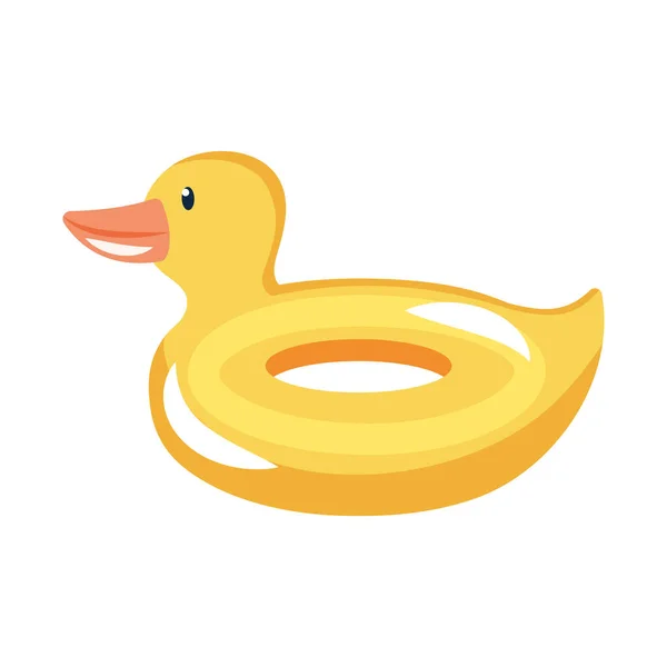 Duck pool Ring Float — Stock Vector