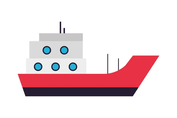 Вантажний корабель значок — стоковий вектор