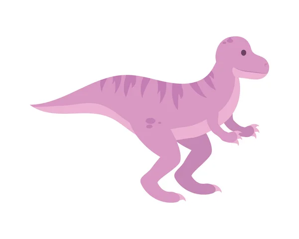 Mignonne icône de dinosaure trex — Image vectorielle