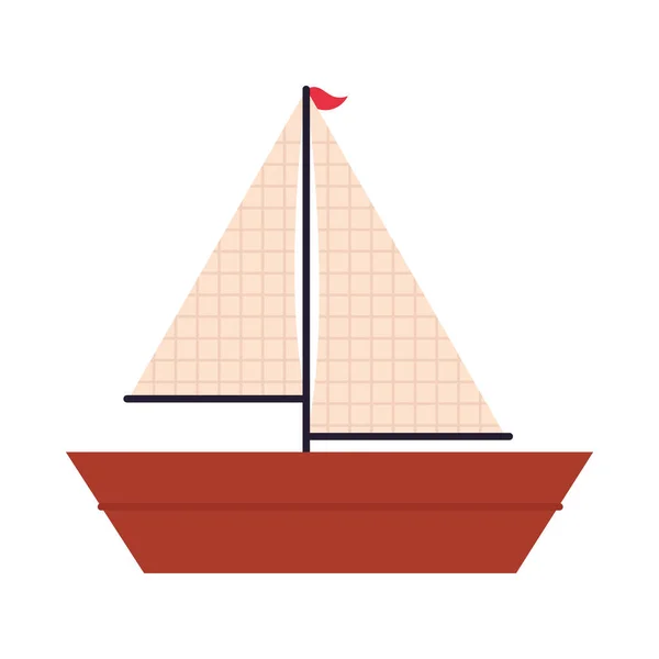 Citra ikon perahu layar - Stok Vektor