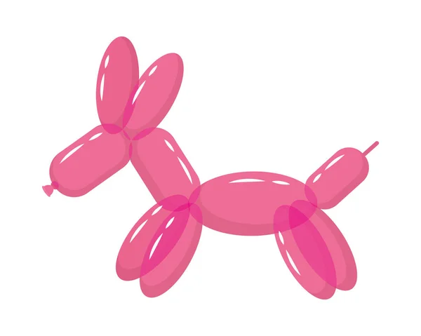 Ballon rose pour chien — Image vectorielle