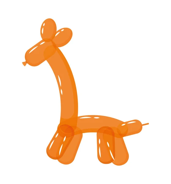 Orange giraffe balloon — Stock Vector