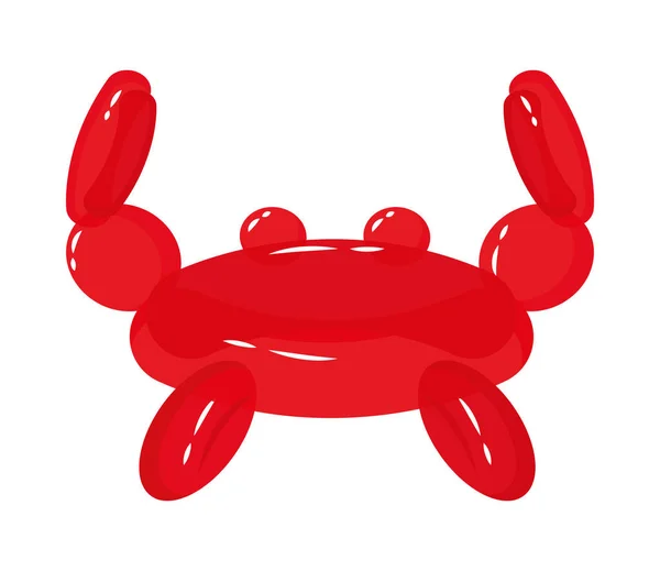 Red crab balloon icon — Stock Vector