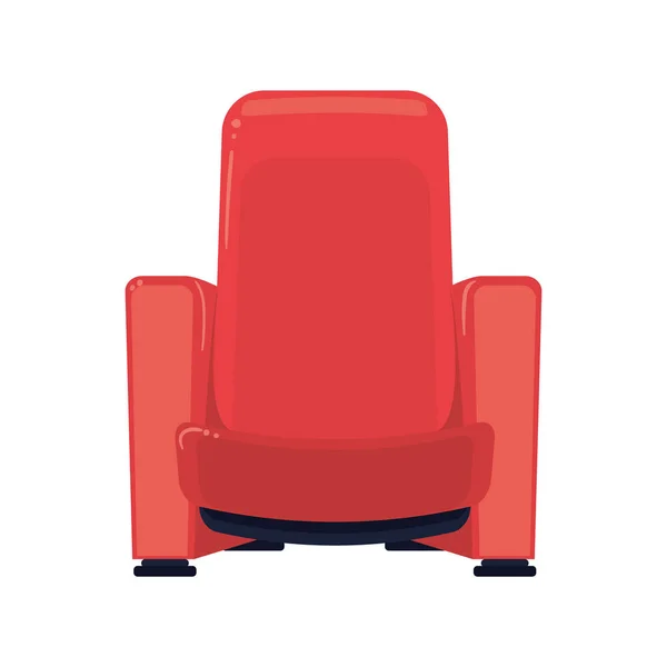 Rode bioscoop stoel — Stockvector