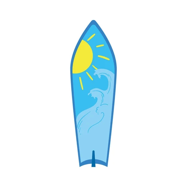 Голубая доска для серфинга — стоковый вектор
