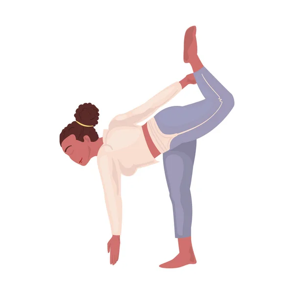 Femme faisant du yoga design — Image vectorielle