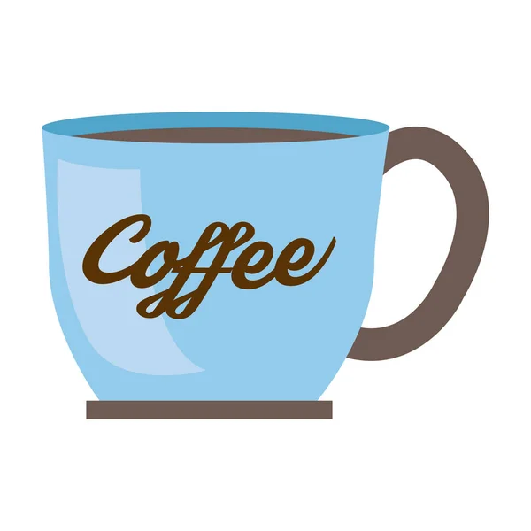 Modrý šálek kávy — Stockový vektor