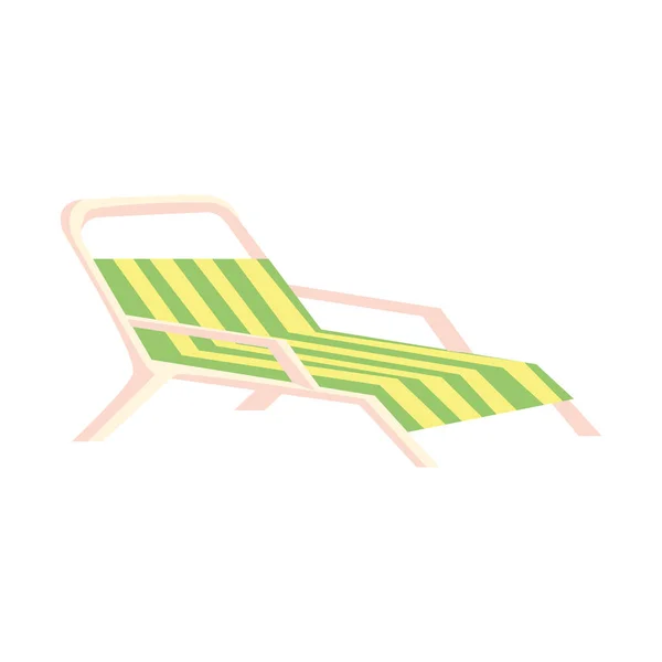 Silla de playa verde — Vector de stock