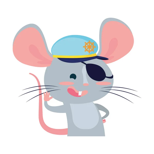 Pirate mouse design — ストックベクタ