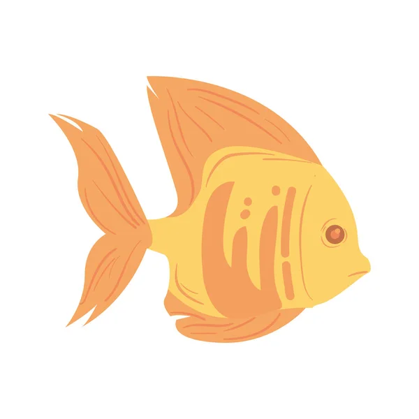 Desenho de peixe amarelo — Vetor de Stock