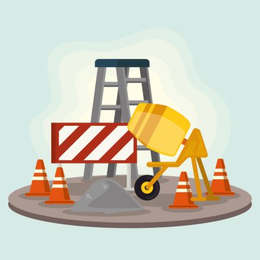 Posterdeki inşaat ögeleri