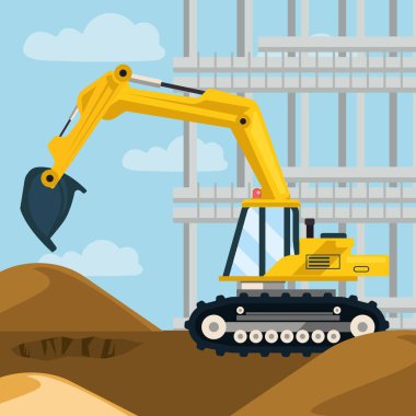 inşaat simgeleri kartı