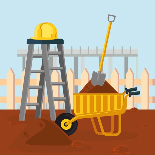 Construction icons poster — Stock Vector