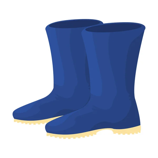 Blue backyard boots — Stock Vector