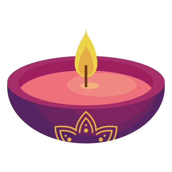 Small candle illustration — ストックベクタ