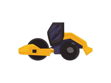 düz sarı kazıcı illüstrasyonu