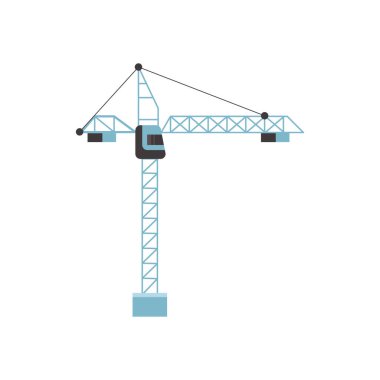 düz mavi yük vinci