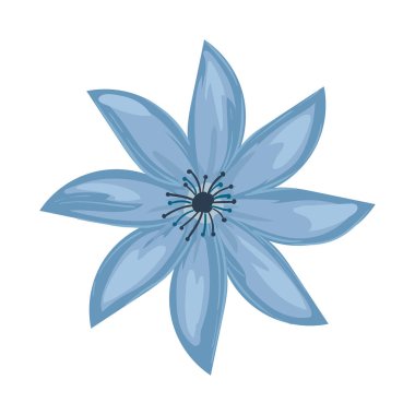 mavi çiçek tasarımı