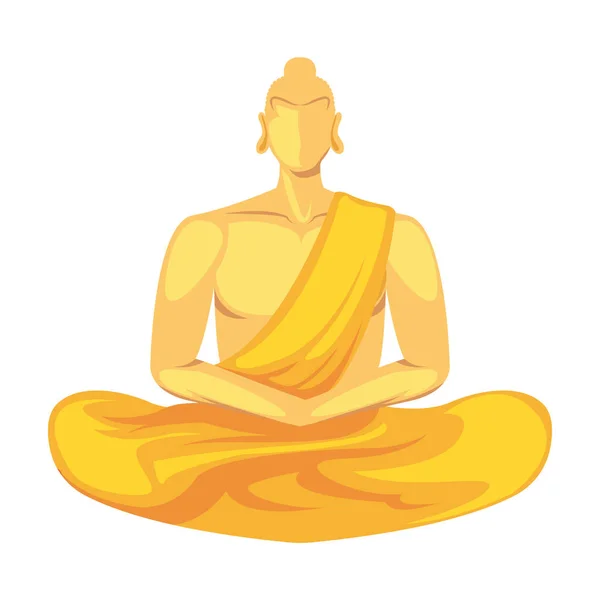 Goldene Buddha-Illustration — Stockvektor