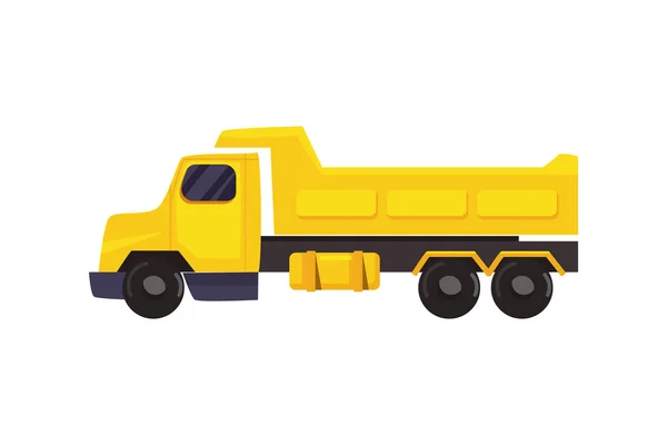 Flat yellow truck design — Stock Vector