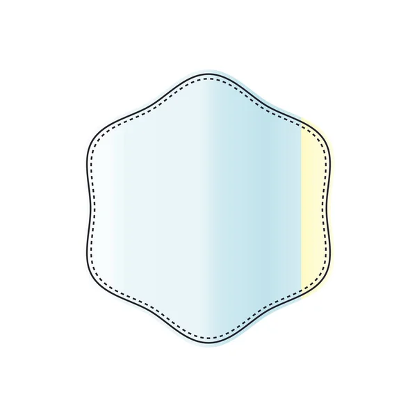 Platt holografisk stämpel ikon — Stock vektor