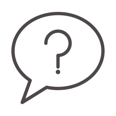 soru işareti ve konuşma balonu