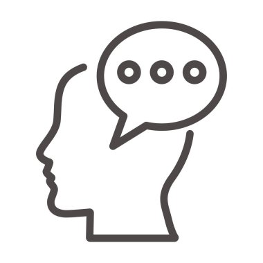 Konuşma balonu ile baş