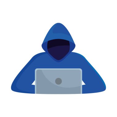 Hacker dizüstü bilgisayar ile