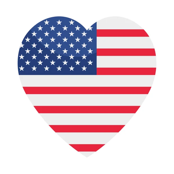 Usa flaga serca — Wektor stockowy