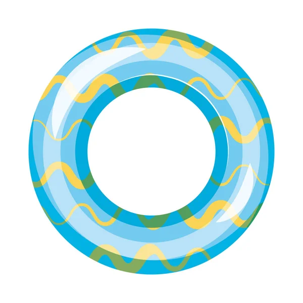 Blauw zwembad Ring Float — Stockvector