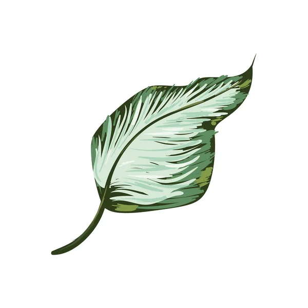 Flat realistic leaf design — Image vectorielle