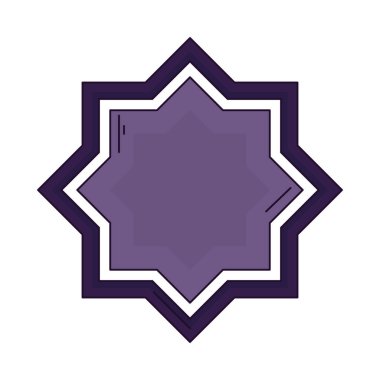 Beyaz arkaplanda İslami yıldız simgesi