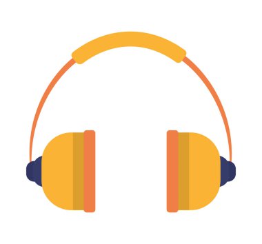 Beyaz arkaplanda koruyucu kulaklık simgesi