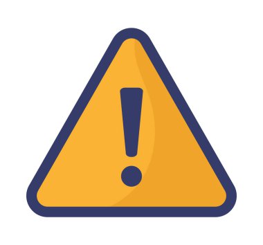 Beyaz arkaplanda uyarı işareti simgesi