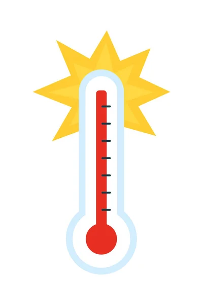 Thermometer Mit Hoher Temperatur — Stockvektor