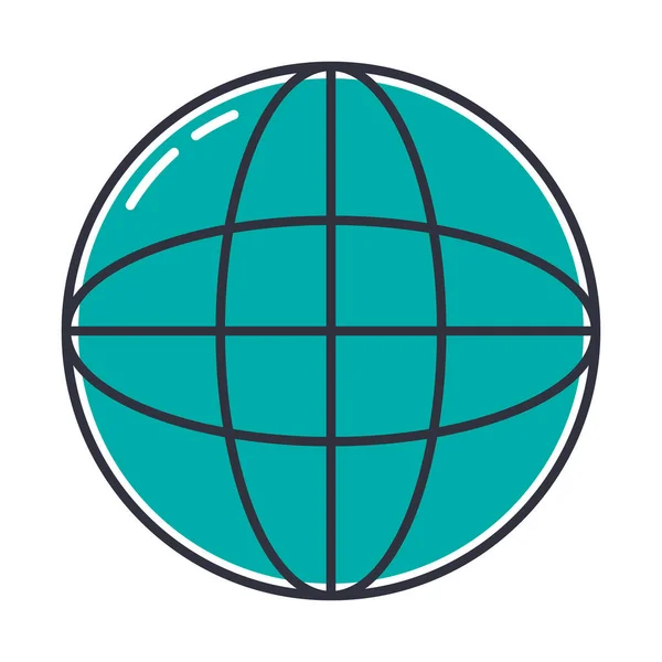 Icône Sphère Globale Sur Fond Blanc — Image vectorielle