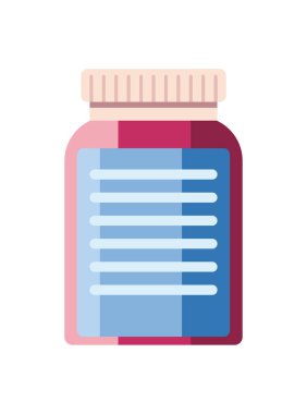 beyaz yerine kırmızı ilaç şişesi.