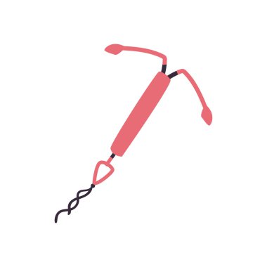 Düz uterus içi aygıt tasarımı beyaz üzerine