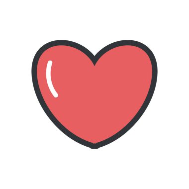 Düz, şirin kalp bembeyaz olmuş.