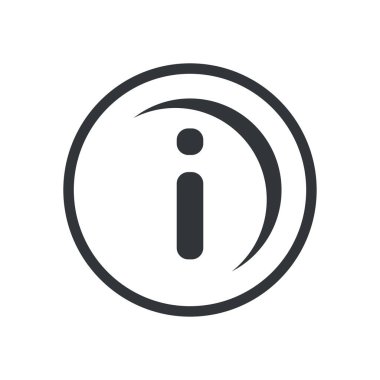 beyaz üzerine düz ünlem sembolü tasarımı