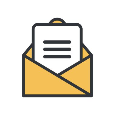 Düz bir zarf ve beyaz bir harf.